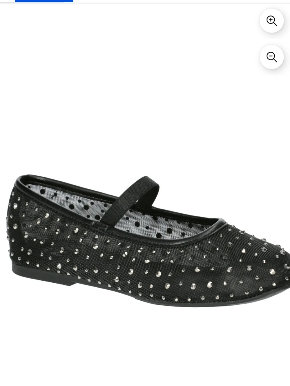 Madden NYC Girls Black Mesh Ballet Flats Size 3